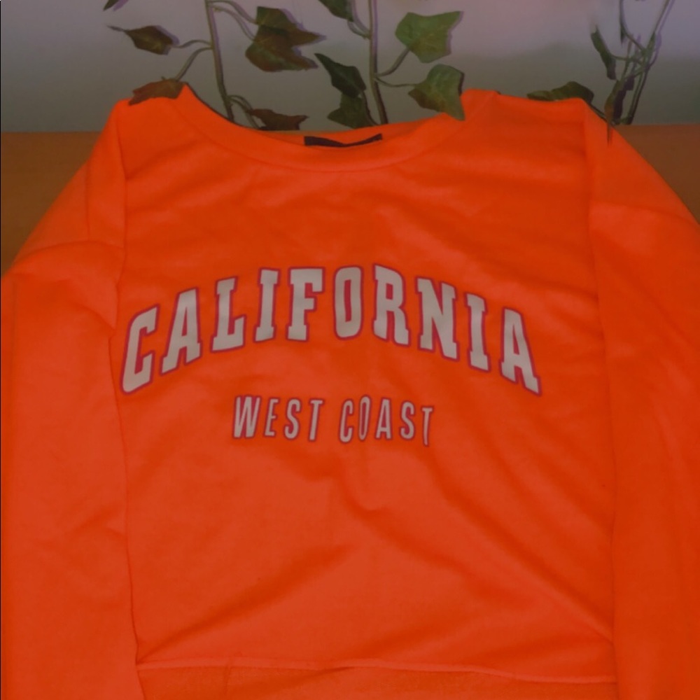 Basic orange cropped top